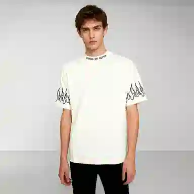 Vision of Super Flame Embroidery T-Shirt