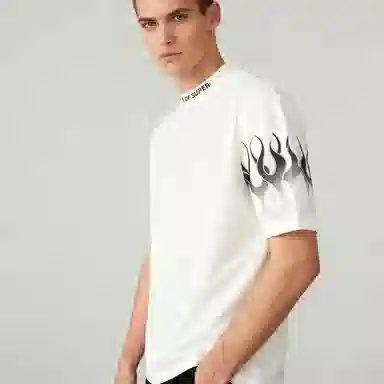 Vision of Super FW23 Flame Print Crewneck T-Shirt Black