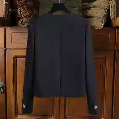 丝柏舍 小香风长袖单排扣圆领舒适简约气质截短外套 女款