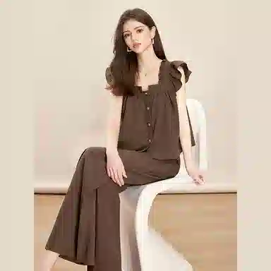 Taqi Two-Piece Set Brown