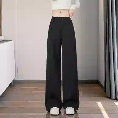 她池 简约高腰显瘦休闲裤 女款