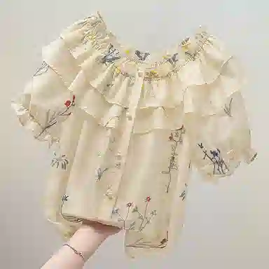 丝柏舍 宽松舒适休闲短袖衬衫 女款