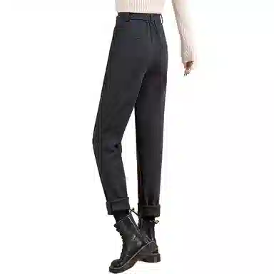 丝柏舍 高腰简约百搭休闲裤 女款 深灰色