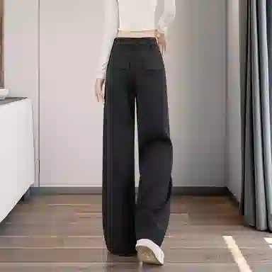 她池 简约高腰显瘦休闲裤 女款