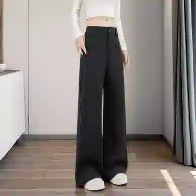 她池 简约高腰显瘦休闲裤 女款