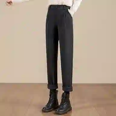 丝柏舍 高腰简约百搭休闲裤 女款 深灰色