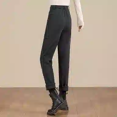 丝柏舍 高腰简约百搭休闲裤 女款 深灰色