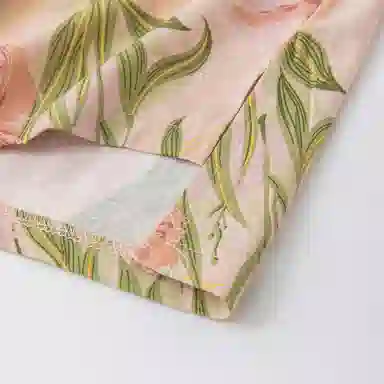 顶瓜瓜 舒适透气印花翻领长袖上衣松紧腰长裤睡衣套装 女款