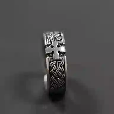 tkb Retro Cross Alloy Ring