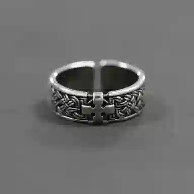 tkb Retro Cross Alloy Ring