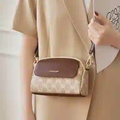 AOKANG Small Crossbody Bag Brown/Beige