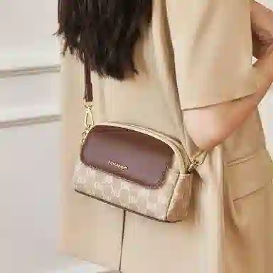 AOKANG Small Crossbody Bag Brown/Beige
