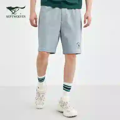 SEPTWOLVES Logo Print Shorts Black