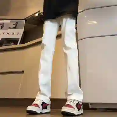 尘映 美式高街复古水洗做旧百搭休闲长裤牛仔裤 男女同款