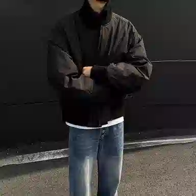 BLACK AT cleanfitbomber