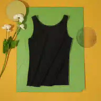 红豆 百搭纯色蕾丝打底外穿背心 女款