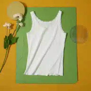 红豆 百搭纯色蕾丝打底外穿背心 女款