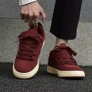 乐乐鱼 美式复古韩版百搭休闲小众个性舒适 耐磨 低帮 板鞋 男款