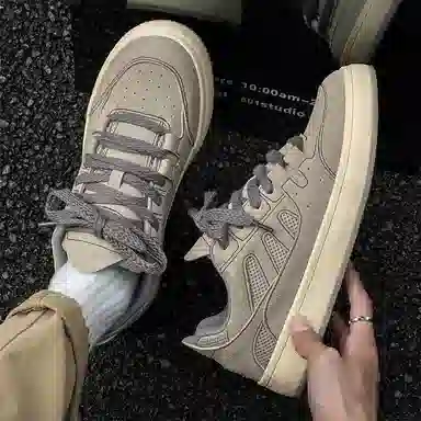 乐乐鱼 美式复古韩版百搭休闲小众个性舒适 耐磨 低帮 板鞋 男款