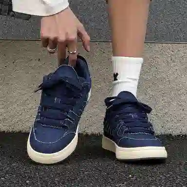 乐乐鱼 美式复古韩版百搭休闲小众个性舒适 耐磨 低帮 板鞋 男款