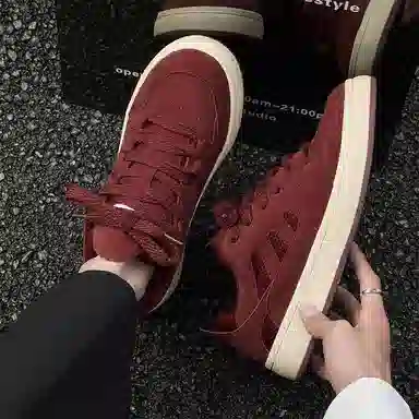 乐乐鱼 美式复古韩版百搭休闲小众个性舒适 耐磨 低帮 板鞋 男款