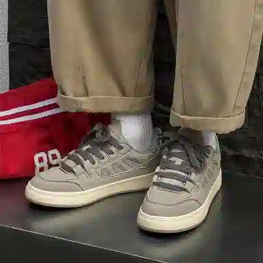 乐乐鱼 美式复古韩版百搭休闲小众个性舒适 耐磨 低帮 板鞋 男款