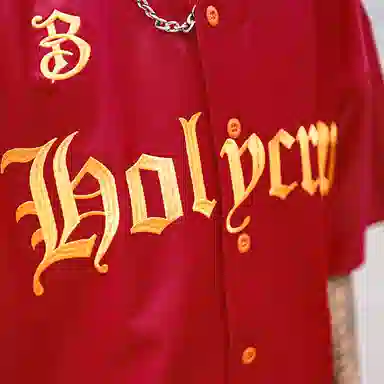 Holycrap Doberman Embroidered Cardigan Tee