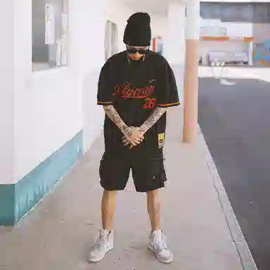 Holycrap 26 Mesh Embroidered T-Shirt Black