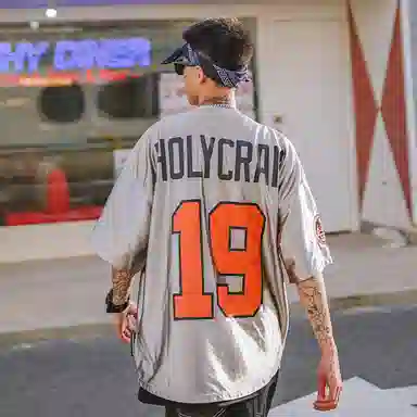 Holycrap Silver Embroidered Tee