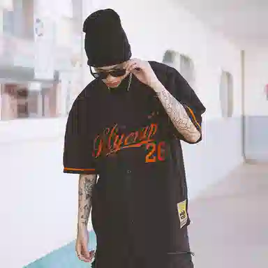 Holycrap 26 Mesh Embroidered T-Shirt Black