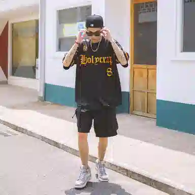 Holycrap Doberman Embroidered Cardigan Tee