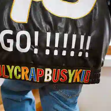 Holycrap Hip Hop Embroidered Jacket Black