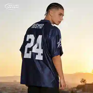 Holycrap V-Neck Navy Tee