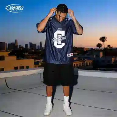 Holycrap V-Neck Navy Tee