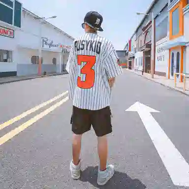 Holycrap Striped Print T-Shirt