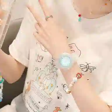 番米拉石英机芯 国表 女表 蓝色表盘