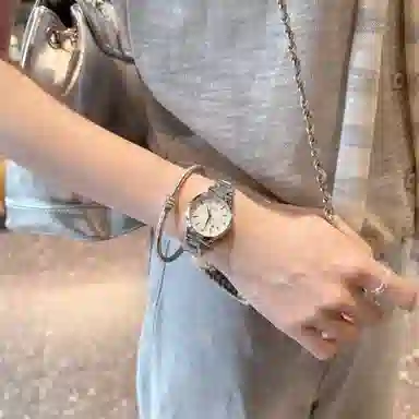 Fanmila Quartz Pink Dial Steel Strap Watch