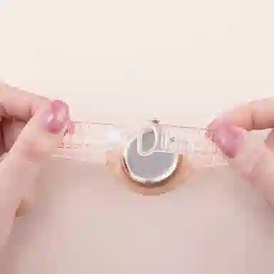 番米拉果冻透明手表女考试专用女款女生学生初高中简约气质高颜值 石英机芯 树脂表带 国表 女表 白色表盘
