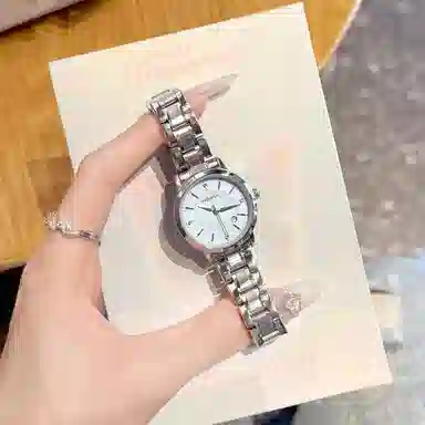 Fanmila Quartz Pink Dial Steel Strap Watch