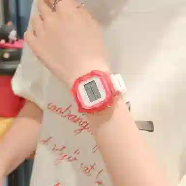 番米拉石英机芯 硅胶表带 国表 女表 米色表盘