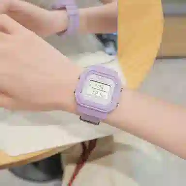 番米拉石英机芯 硅胶表带 国表 女表 米色表盘