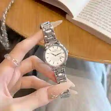 Fanmila Quartz Pink Dial Steel Strap Watch