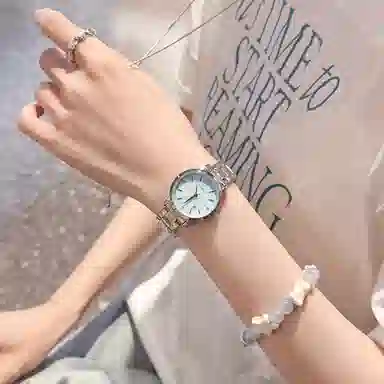 Fanmila Quartz Pink Dial Steel Strap Watch