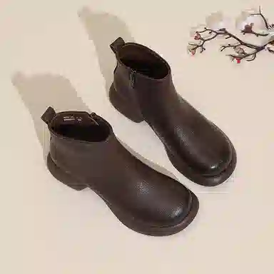 信诺 粗跟简约舒适 短靴 女款