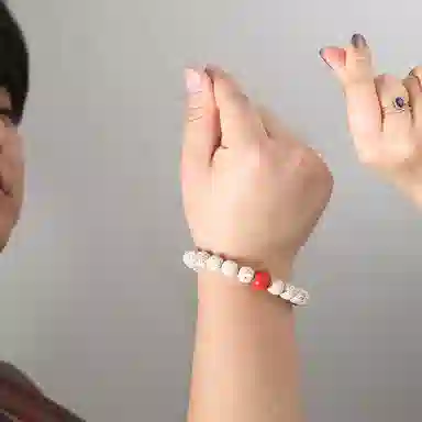 潘家园 星月菩提搭配朱砂老型桶珠合金隔片点缀完美结合 星月菩提 菩提类手串 男女同款情侣款