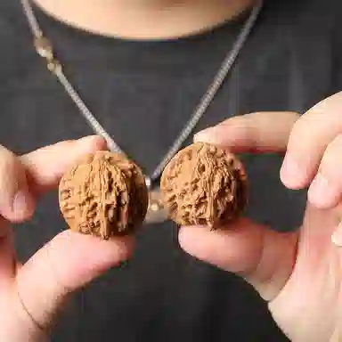 潘家园 野生狮子头 野生落地果 大肚 宽边 成熟度高 文玩核桃 核桃类把件 男女同款情侣款