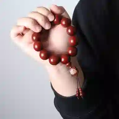 潘家园 潘淘荟 圆珠文玩 木作手串 男女同款情侣款 血檀