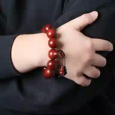 潘家园 潘淘荟 圆珠文玩 木作手串 男女同款情侣款 血檀