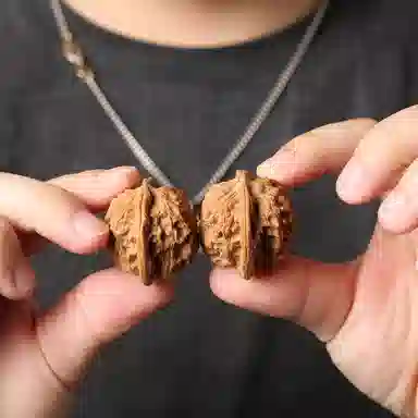 潘家园 野生狮子头 野生落地果 大肚 宽边 成熟度高 文玩核桃 核桃类把件 男女同款情侣款