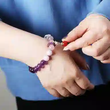 潘家园 九紫离火 水晶 玉石手串 女款